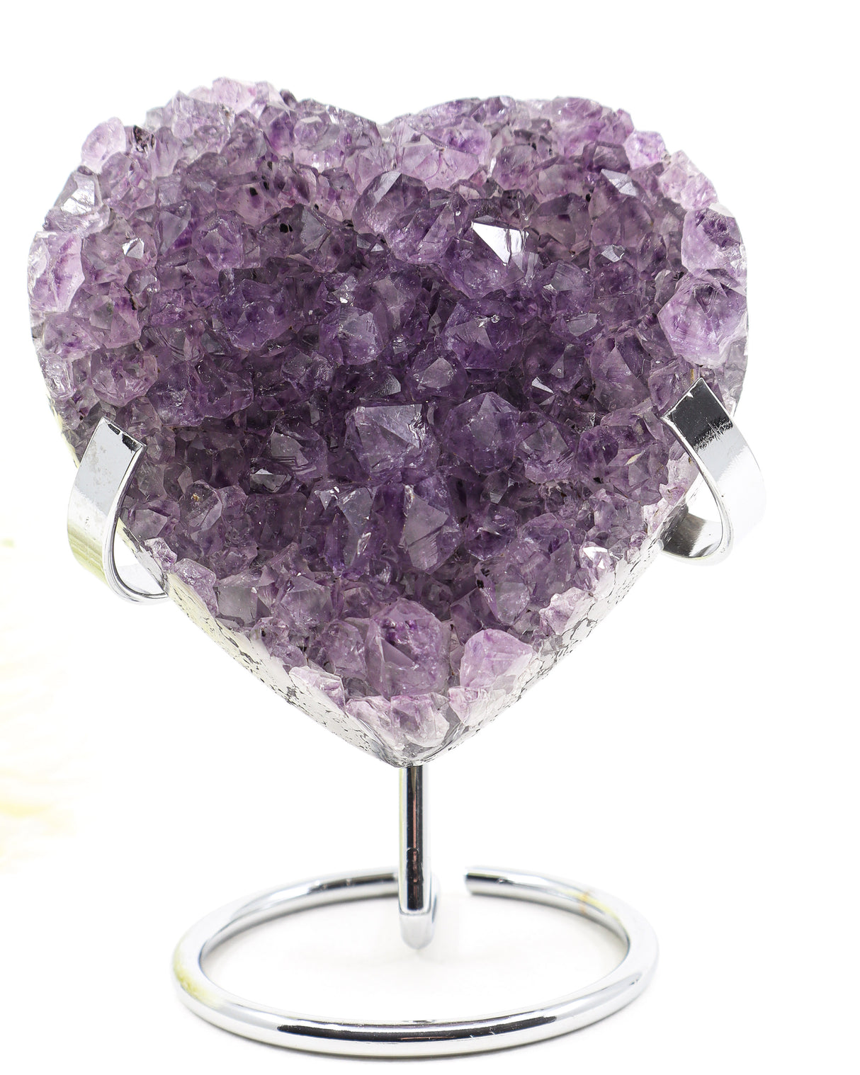Amethyst Crystal Heart on Stand | Love, Harmony & Spiritual Healing