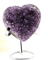 Amethyst Crystal Heart on Stand | Love, Peace & Emotional Healing