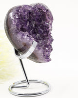 Amethyst Crystal Heart on Stand | Love, Peace & Emotional Healing