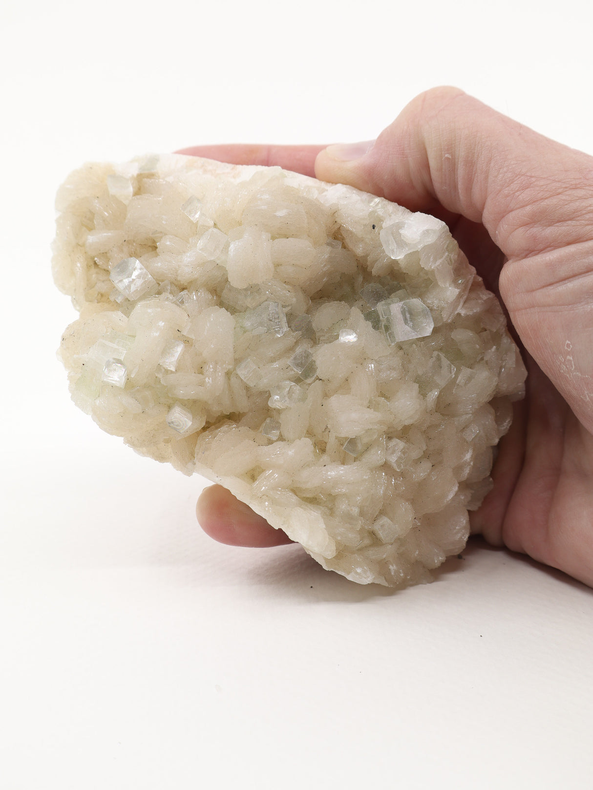 Apophyllite & Stilbite Crystal Cluster – Sparkling Zeolite Specimen – 382g