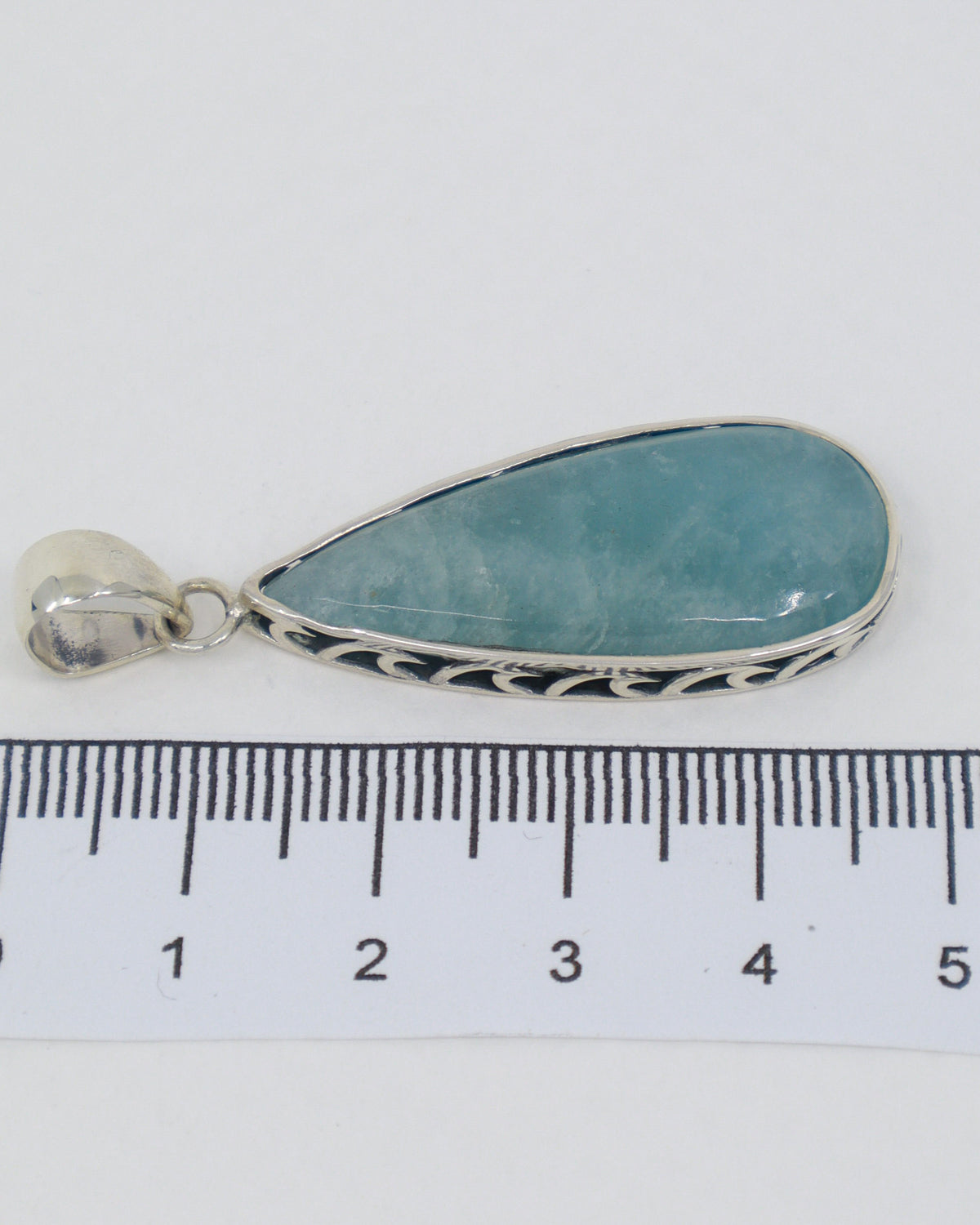 Aquamarine Sterling Silver Pendant – Ocean Serenity | Calm, Courage & Communication