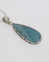 Aquamarine Sterling Silver Pendant – Ocean Serenity | Calm, Courage & Communication