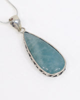 Aquamarine Sterling Silver Pendant – Ocean Serenity | Calm, Courage & Communication
