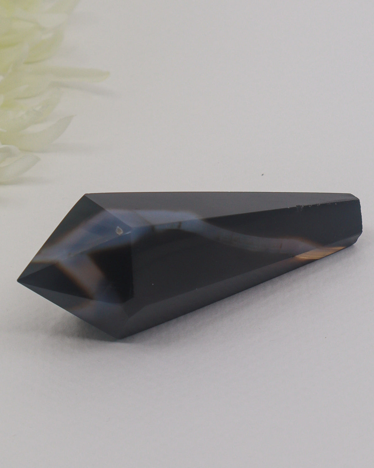 Black Agate Crystal Wand 75g – The Shadow Shield | Protection & Grounding