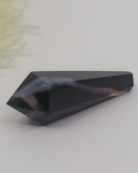 Black Agate Crystal Wand 75g – The Shadow Shield | Protection & Grounding