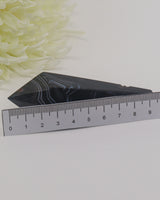 Black Agate Crystal Wand 72g – The Guardian’s Eye | Protection & Grounding