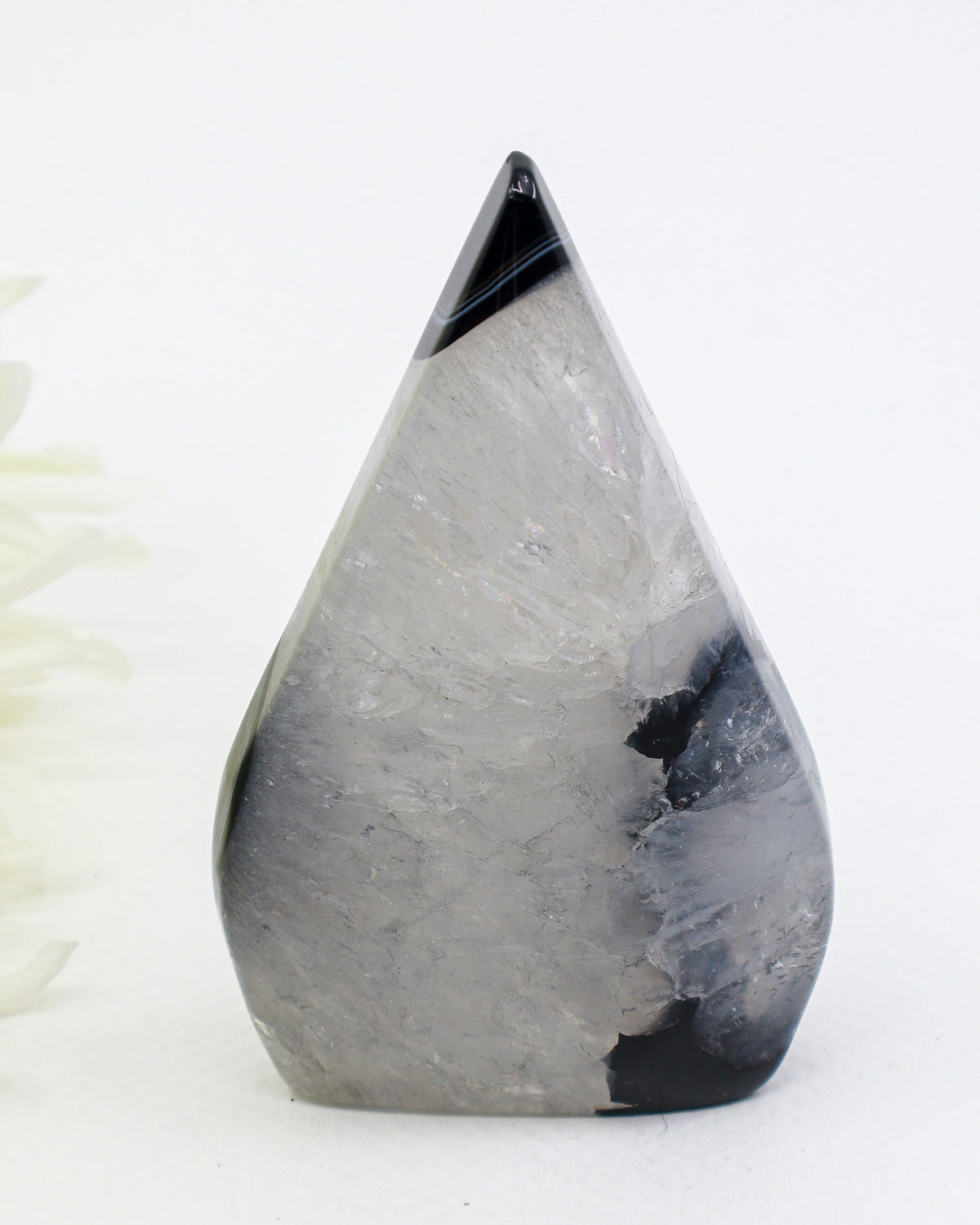 Black Banded Agate Flame 169g – The Midnight Portal | Protection & Grounding