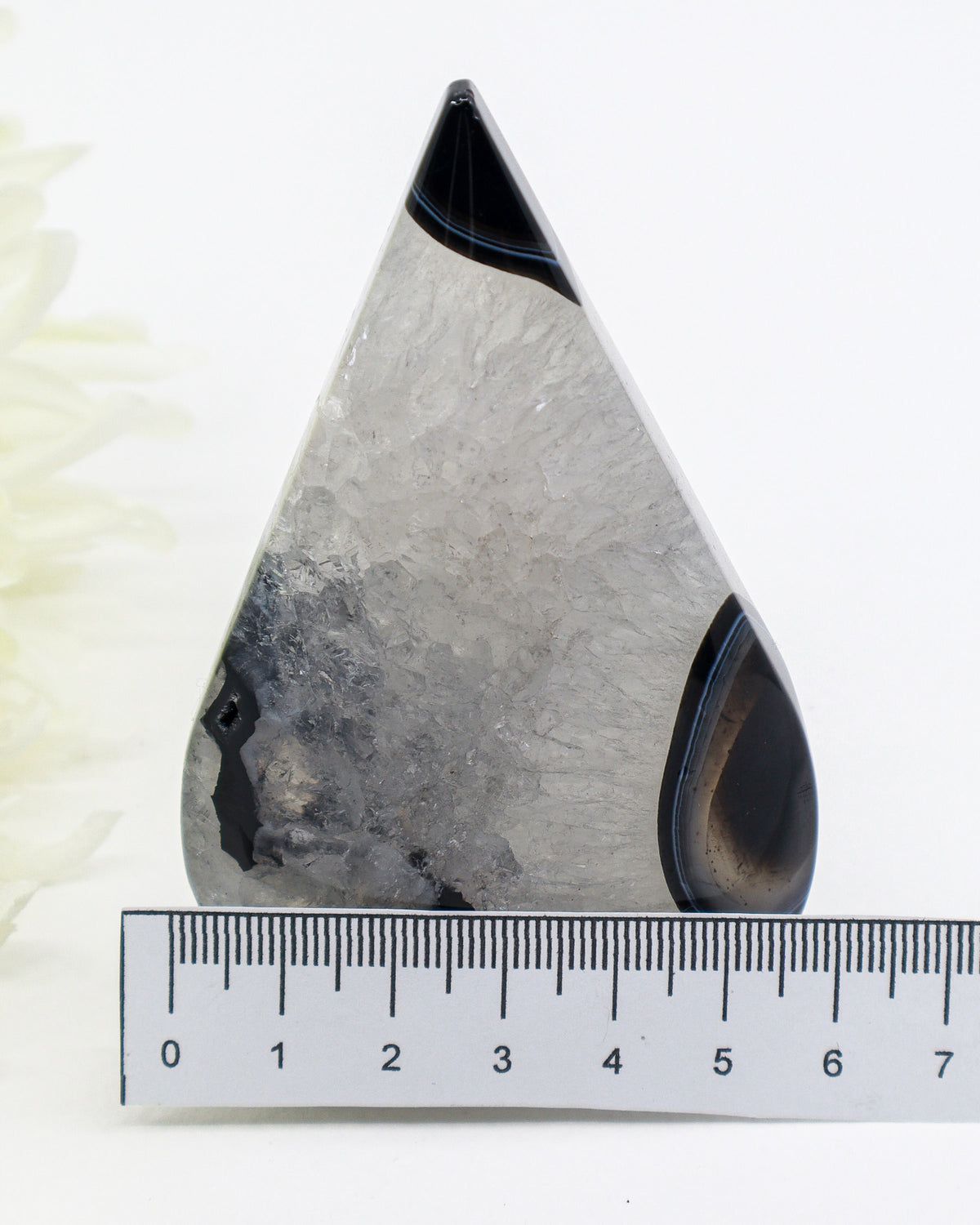 Black Banded Agate Flame 169g – The Midnight Portal | Protection & Grounding