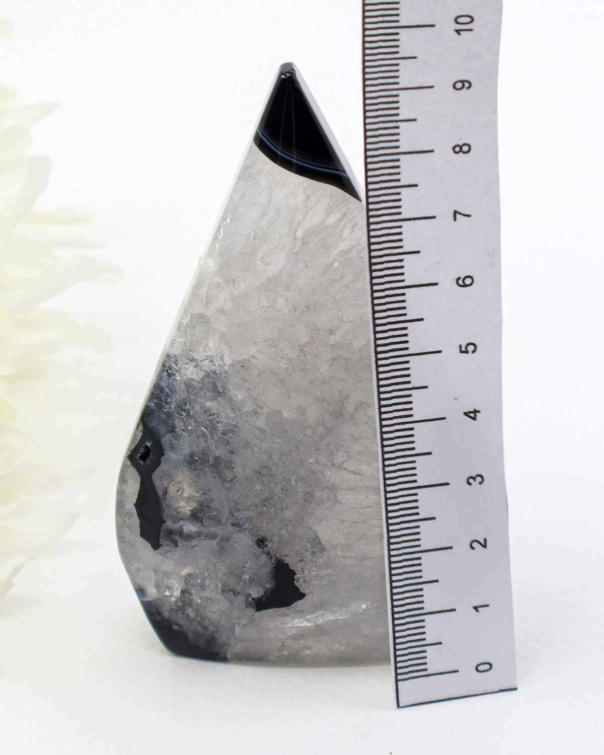 Black Banded Agate Flame 169g – The Midnight Portal | Protection & Grounding
