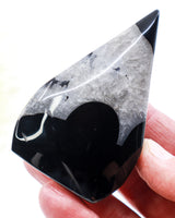 Black Banded Agate Flame 131g – The Shadow Flame | Protection & Strength