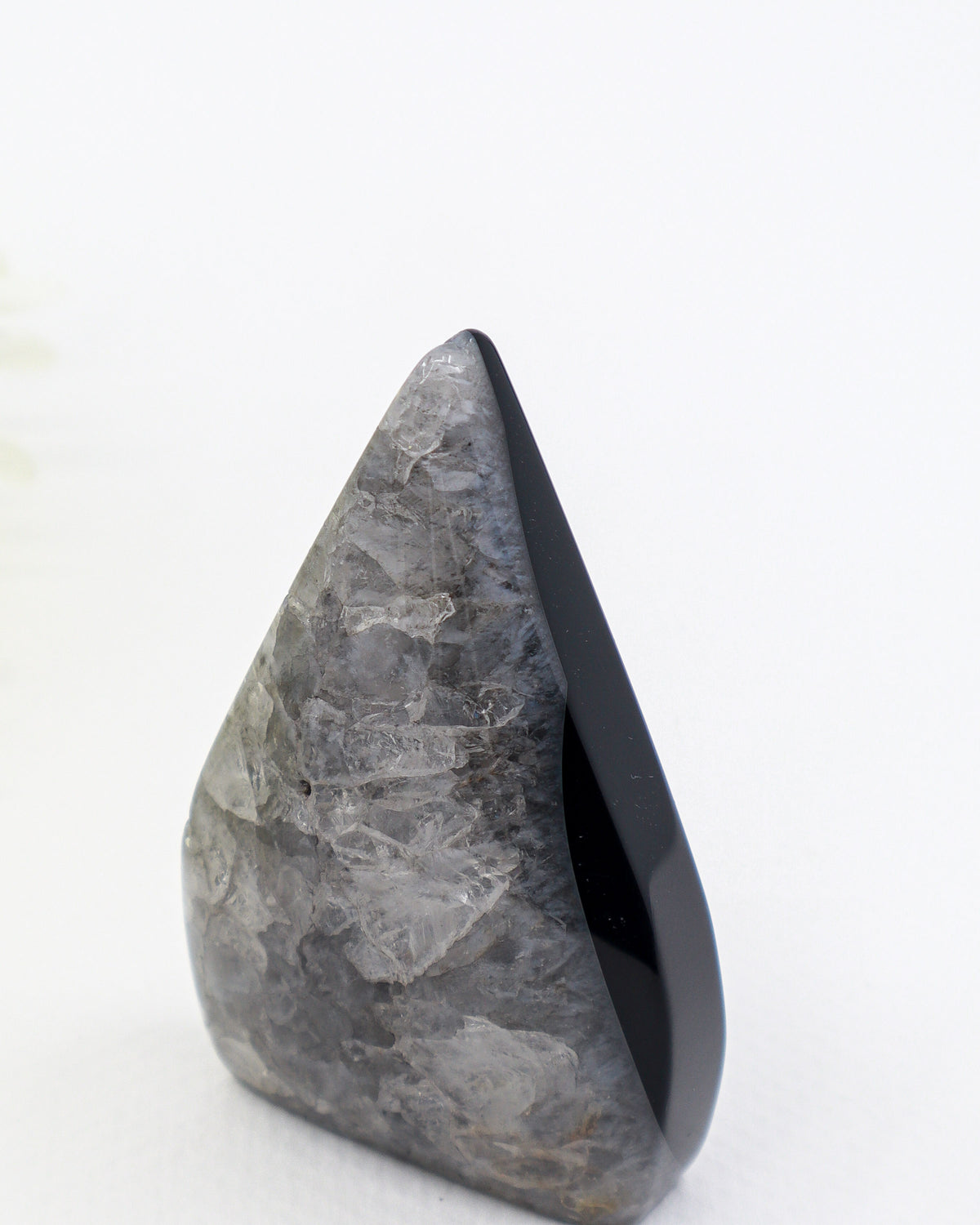 Black Banded Agate Flame 115g – The Midnight Veil | Protection & Grounding