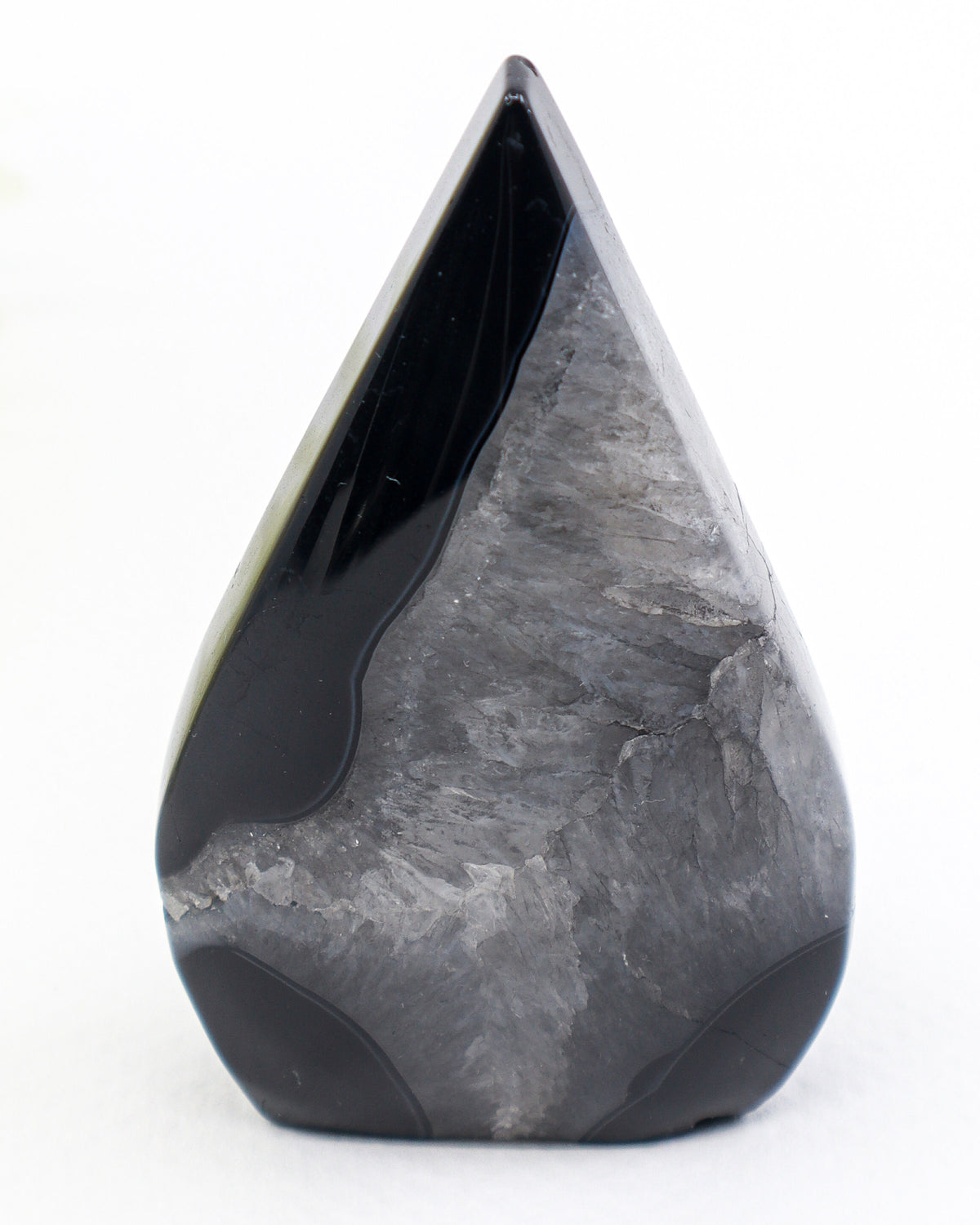 Black Banded Agate Flame 141g – Shadow Dancer | Protection & Strength