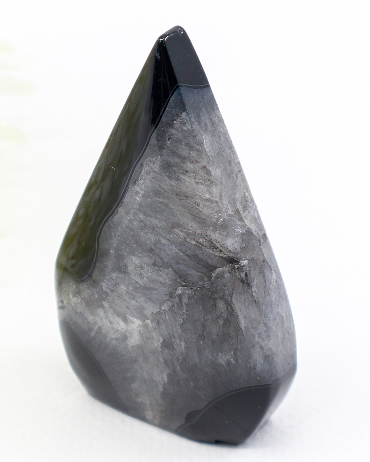 Black Banded Agate Flame 141g – Shadow Dancer | Protection & Strength