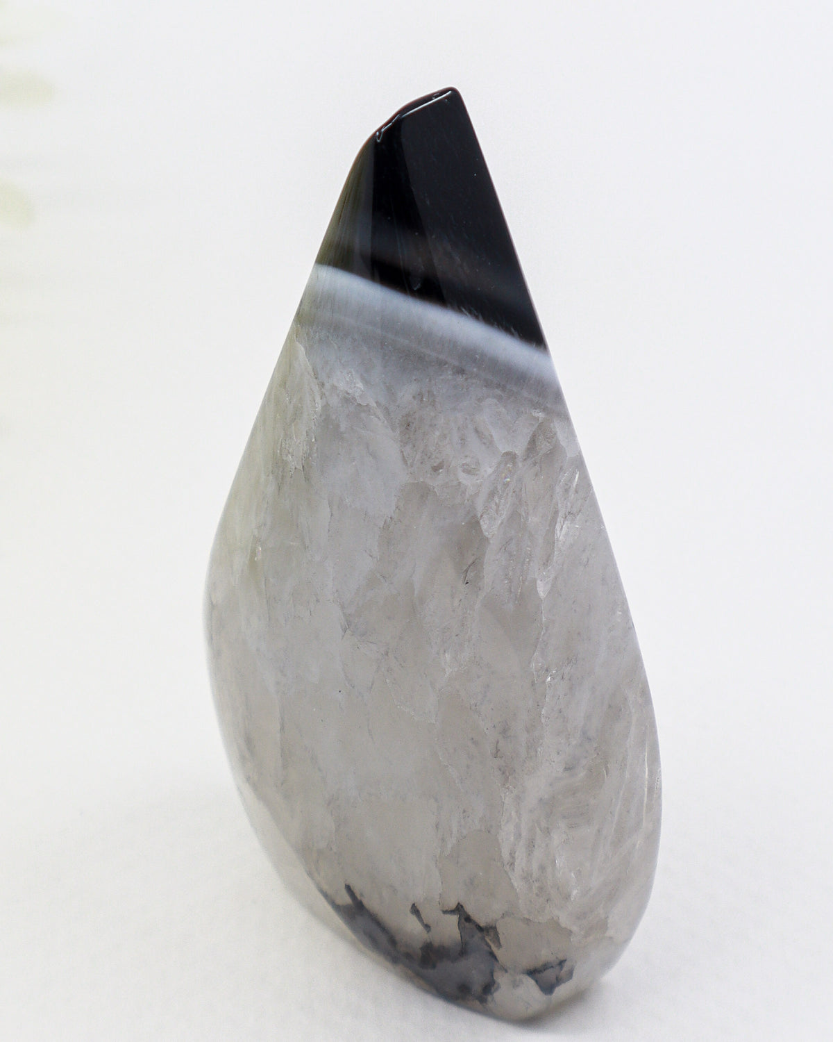 Black Banded Agate Flame 99g – Moonlit Shadow | Protection & Balance