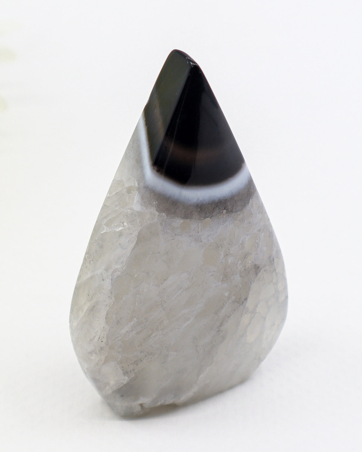 Black Banded Agate Flame 99g – Moonlit Shadow | Protection & Balance