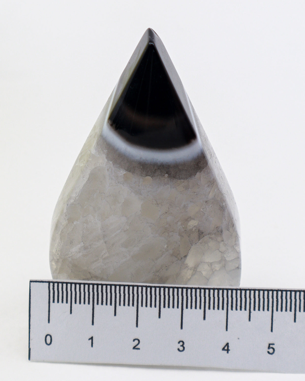Black Banded Agate Flame 99g – Moonlit Shadow | Protection & Balance