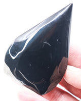 Black Banded Agate Flame 123g – Dark Moon | Protection & Grounding