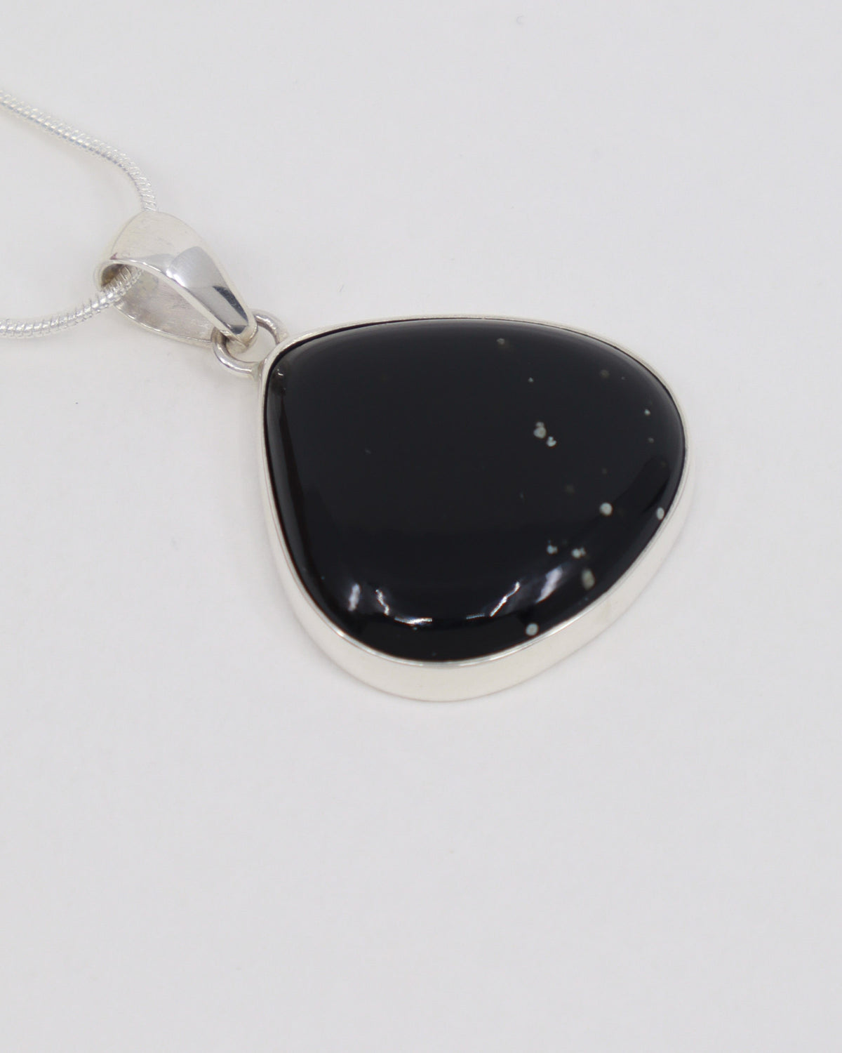 Black Obsidian Sterling Silver Pendant – The Shadow Guardian | Protection & Grounding