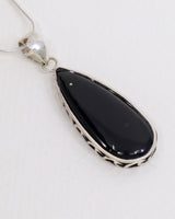 Black Obsidian Sterling Silver Pendant – The Midnight Shield | Protection & Strength