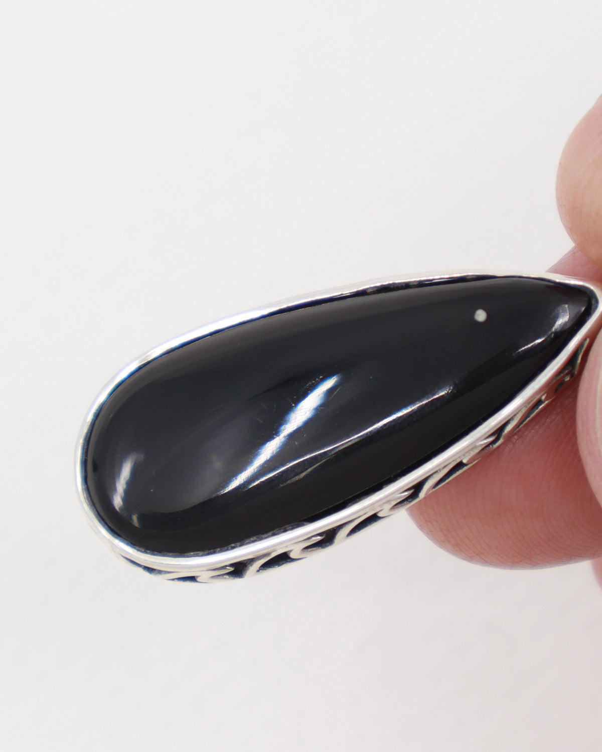 Black Obsidian Sterling Silver Pendant – The Midnight Shield | Protection & Strength