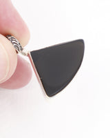 Black Obsidian Sterling Silver Pendant – The Dark Moon | Protection & Gro