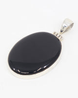 Black Onyx Sterling Silver Pendant – The Stone of Resolve | Strength & Protection