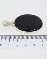 Black Onyx Sterling Silver Pendant – The Stone of Resolve | Strength & Protection
