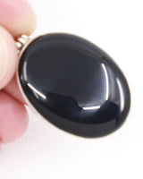 Black Onyx Sterling Silver Pendant – The Stone of Resolve | Strength & Protection