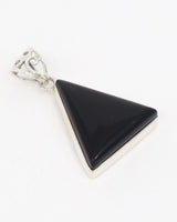 Black Onyx Sterling Silver Pendant – The Sacred Triangle | Strength & Protection