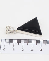 Black Onyx Sterling Silver Pendant – The Sacred Triangle | Strength & Protection