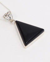Black Onyx Sterling Silver Pendant – The Sacred Triangle | Strength & Protection