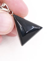 Black Onyx Sterling Silver Pendant – The Sacred Triangle | Strength & Protection