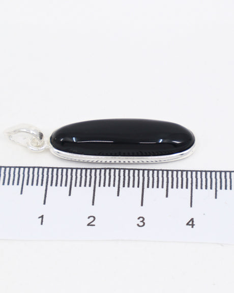 Black Onyx Sterling Silver Pendant – The Quiet Strength | Grounding & Protection