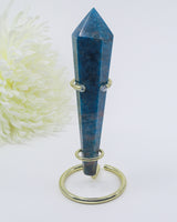 Blue Apatite Crystal Wand 180g – The Visionary | Motivation & Intuition