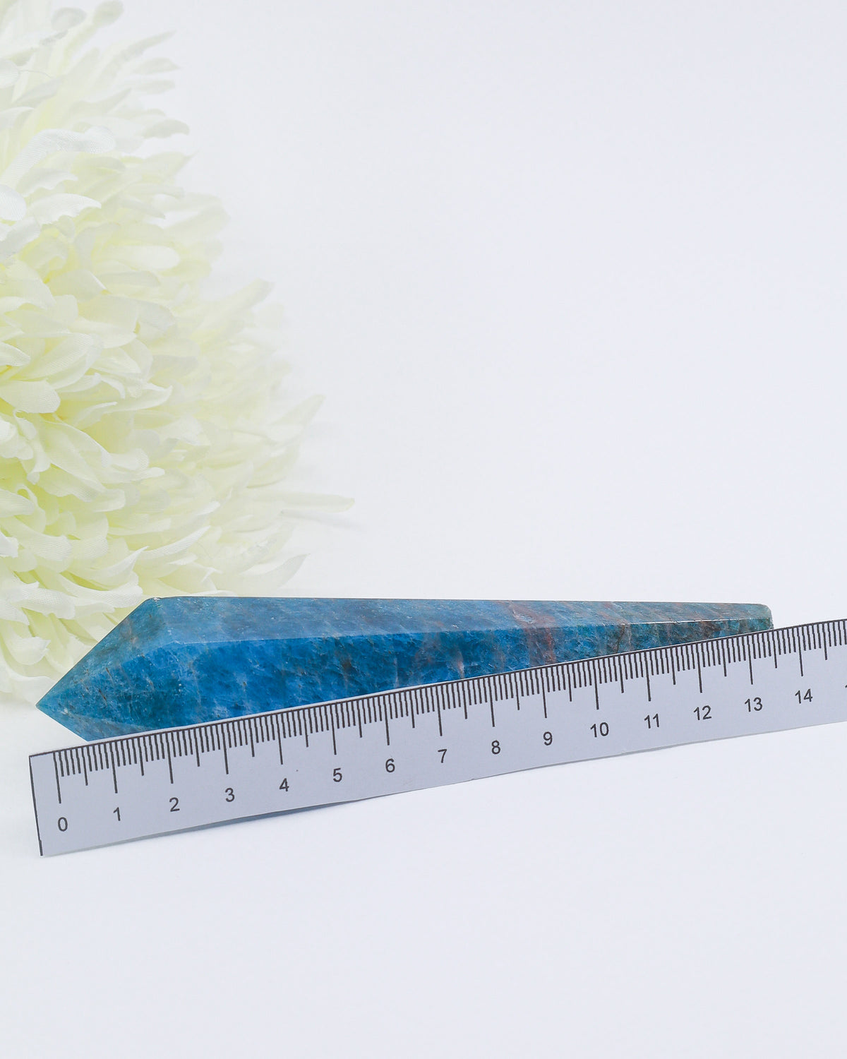 Blue Apatite Crystal Wand 180g – The Visionary | Motivation & Intuition