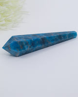 Blue Apatite Crystal Wand 123g – The Visionary | Motivation & Manifestation