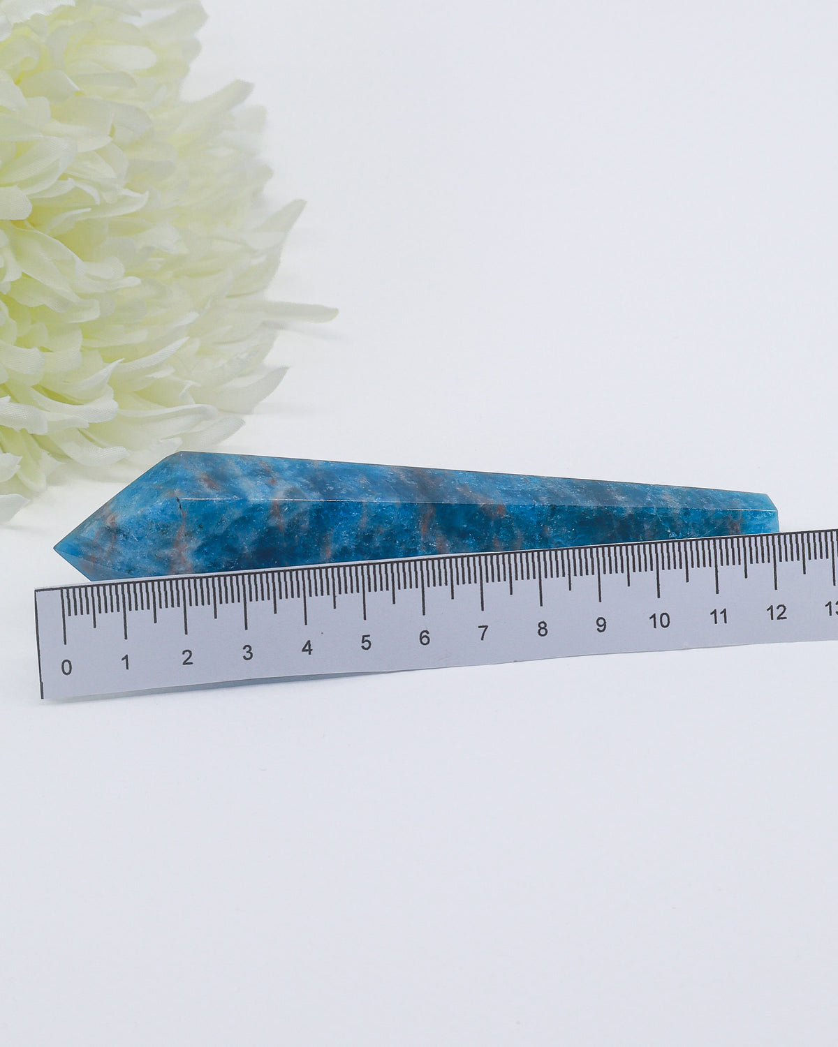 Blue Apatite Crystal Wand 123g – The Visionary | Motivation & Manifestation