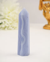 Blue Lace Agate Tower | 9cm | 85g | Calm Communication