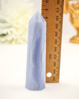 Blue Lace Agate Tower | 9cm | 85g | Calm Communication