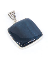 Blue Tiger Eye Sterling Silver Pendant – The Midnight Guardian | Protection & Insight