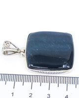 Blue Tiger Eye Sterling Silver Pendant – The Midnight Guardian | Protection & Insight