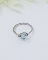 Blue Topaz Sterling Silver Ring – Celestial Clarity | Size 8