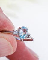 Blue Topaz Sterling Silver Ring – Celestial Clarity | Size 8