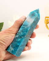 Blue Apatite Crystal Tower 476g – The Ocean of Possibilities | Motivation, Manifestation & Intuition