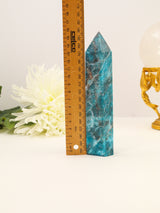 Blue Apatite Crystal Tower 470g – The Ocean of Awakening | Motivation, Clarity & Manifestation