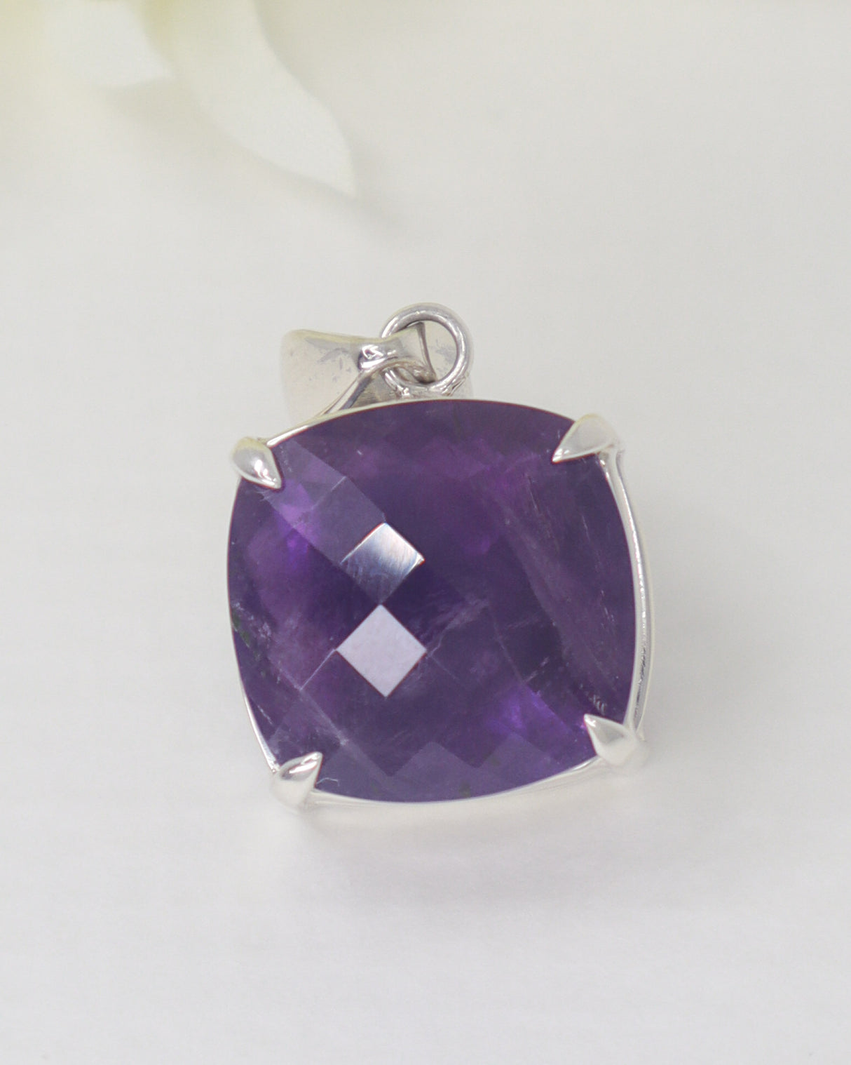 Brazilian Amethyst Sterling Silver Pendant – Violet Sanctuary