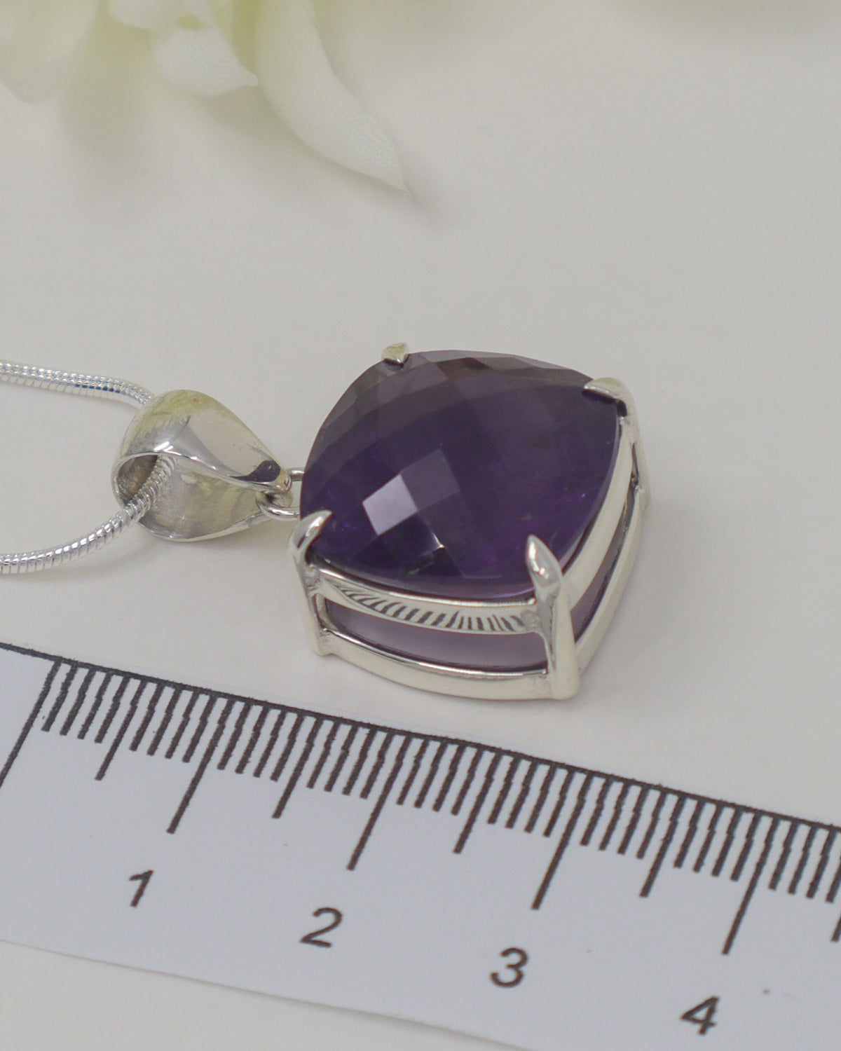 Brazilian Amethyst Sterling Silver Pendant – Violet Sanctuary