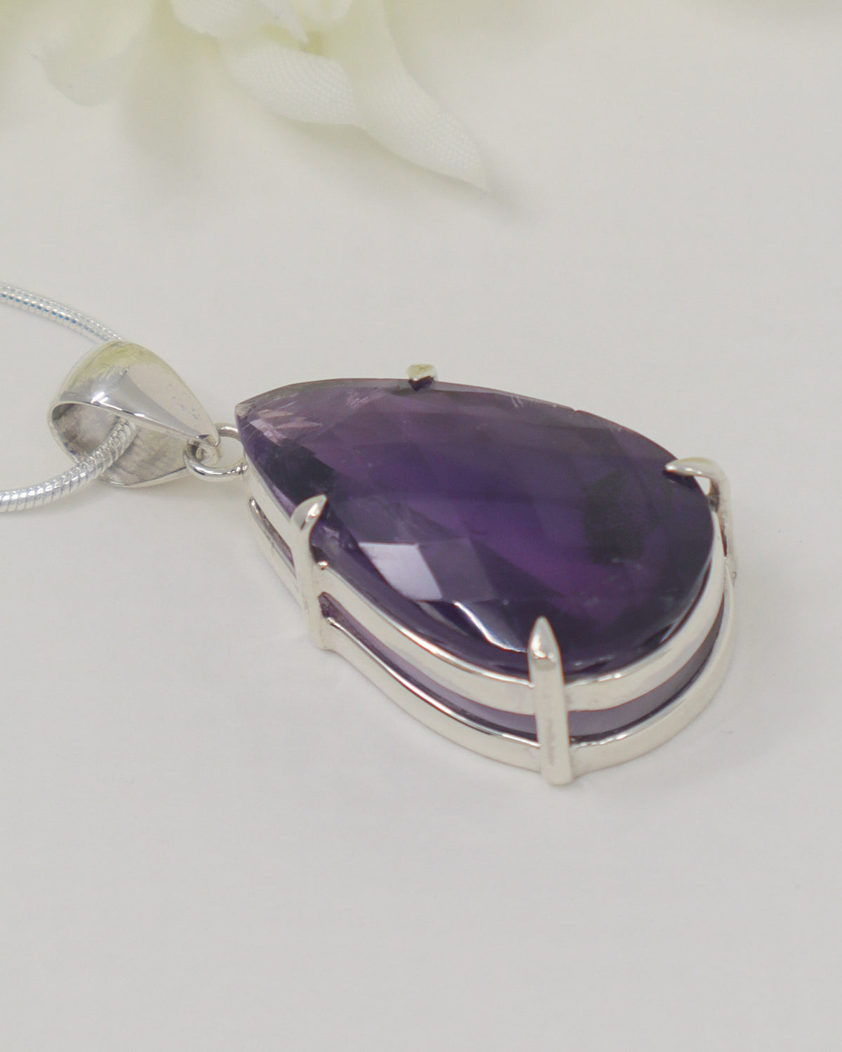 Brazilian Amethyst Pear-Shaped Pendant – The Violet Temple