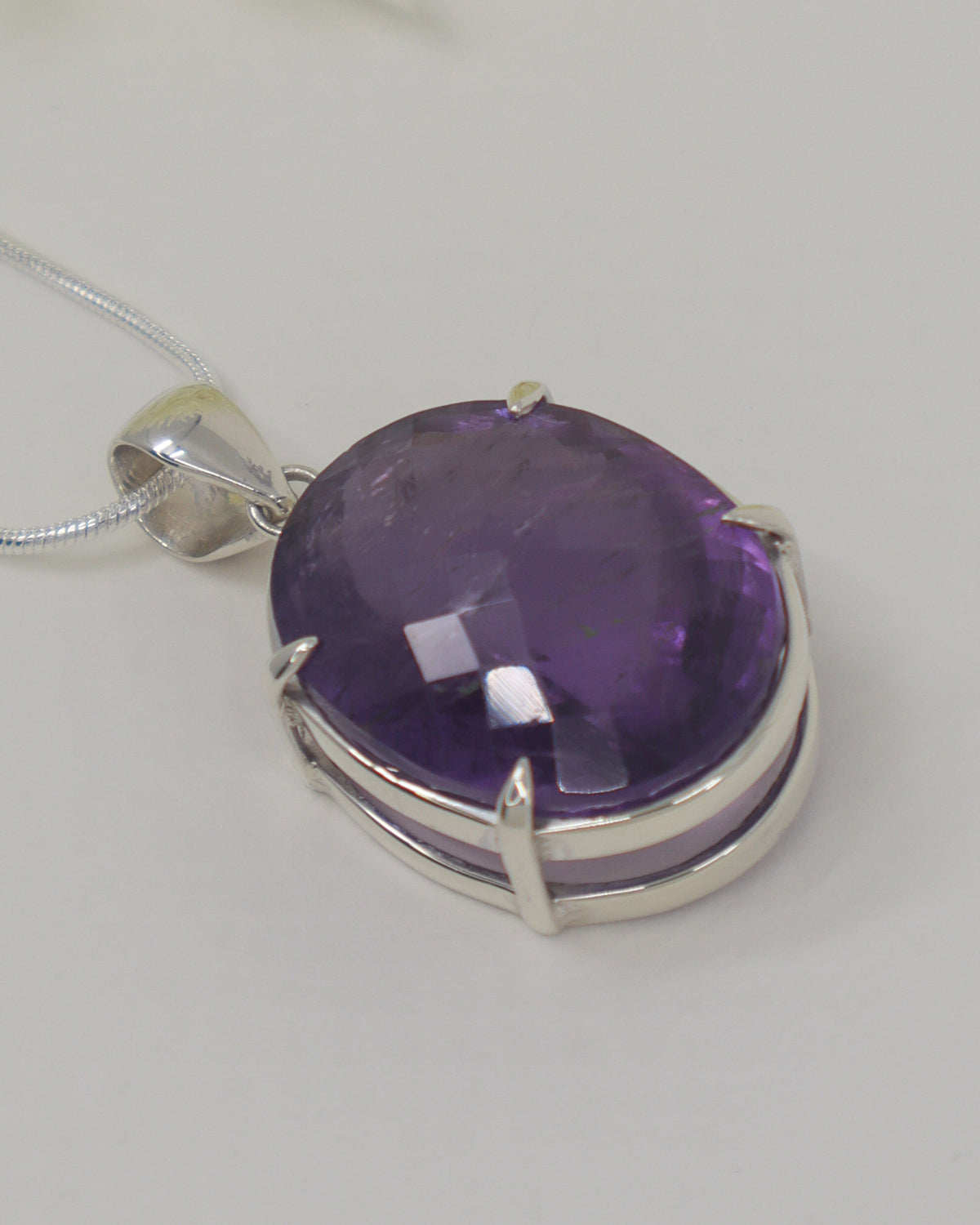 Brazilian Amethyst Sacred Wisdom Pendant – 0.925 Sterling Silver