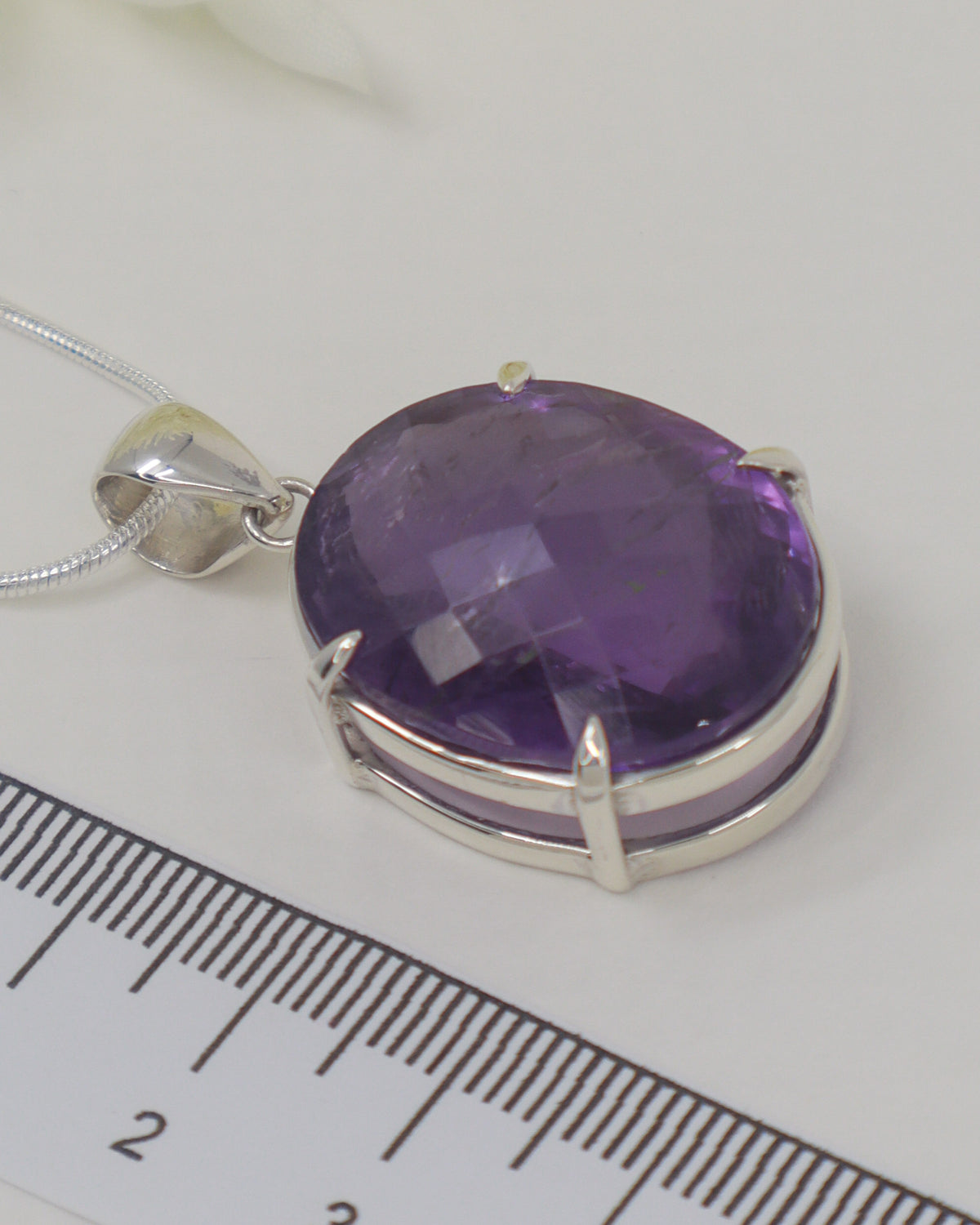 Brazilian Amethyst Sacred Wisdom Pendant – 0.925 Sterling Silver